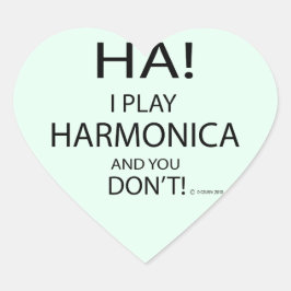Ha Harmonica Heart Sticker