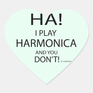 Ha Harmonica Heart Sticker