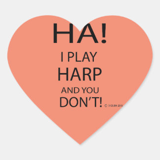 Ha Harp Heart Sticker