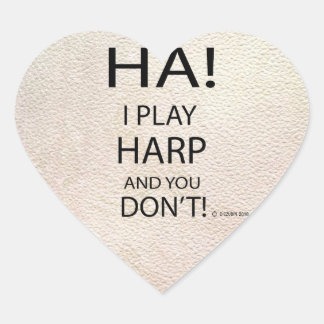 Ha Harp Heart Sticker