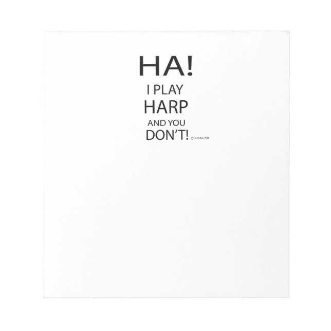 Ha Harp Notizblock (Vorderseite)
