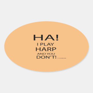 Ha Harp Oval Sticker