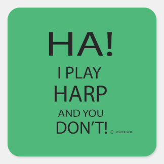 Ha Harp Square Sticker