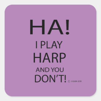Ha Harp Square Sticker