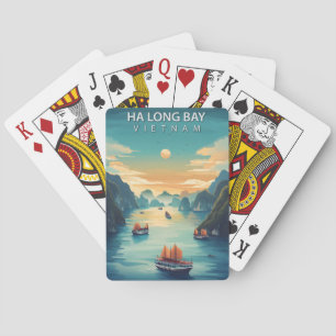 Ha Long Bay Vietnam Asia Vintage Travel Spielkarten