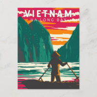 Ha Long Bucht Vietnam Boot Händler Reise Kunst Vin