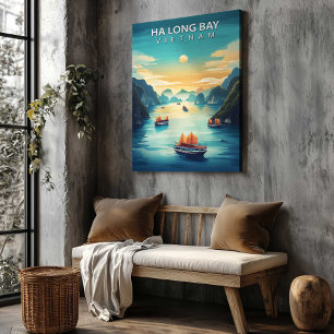 Ha Long Bucht Vietnam Leinwanddruck Reiseplakat
