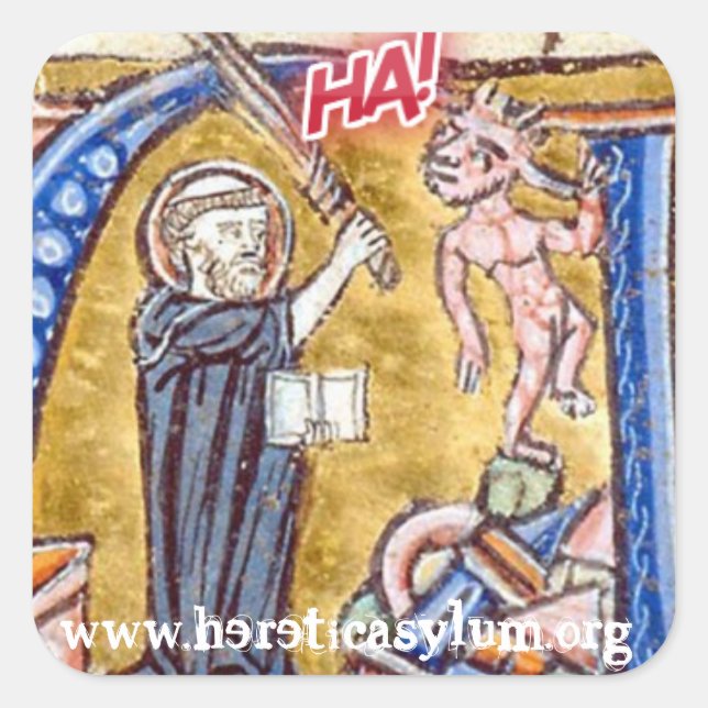 HA! QUADRATISCHER AUFKLEBER (Vorderseite)