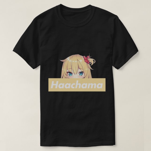 Haachama Akai Haato Peeker. Haaton Chama-Fan. Holo T-Shirt (Design vorne)