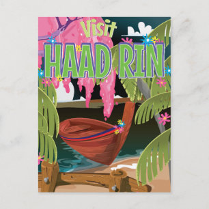 Haad Rin Thailand Reiseplakat Postkarte