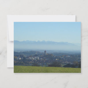 HAAG IN OBERBAYERN VON BERG MIT ALPEN POSTKARTE