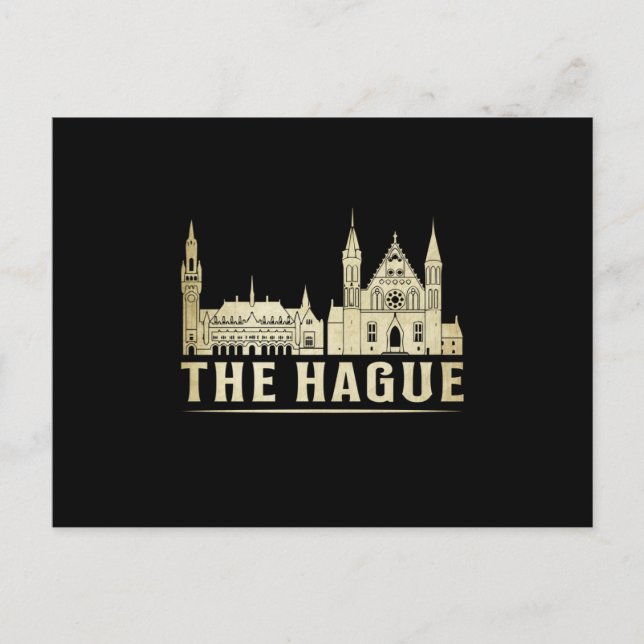 Haager Stadtbild Skyline Trip Funny Gift Postkarte (Vorderseite)