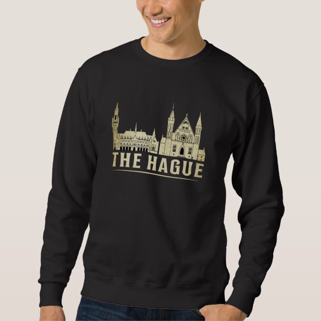 Haager Stadtbild Skyline Trip Funny Gift Sweatshirt (Vorderseite)
