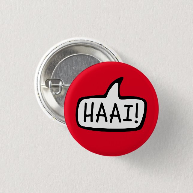 HAAI! Hallo, Hallo, informeller Gruß in Afrikaans Button (Vorne & Hinten)