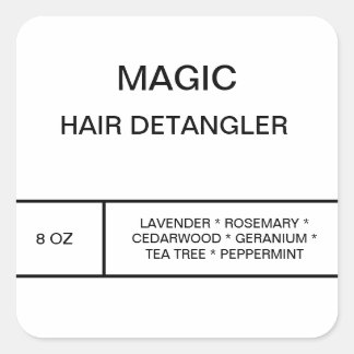 Haair Detangler Label Quadratischer Aufkleber