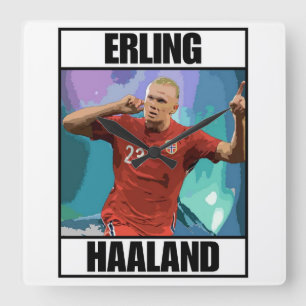 Haaland Quadratische Wanduhr