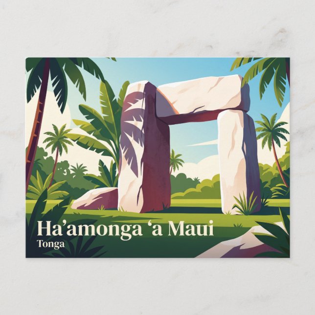 Ha'amonga 'a Maui Tonga Postkarte (Vorderseite)