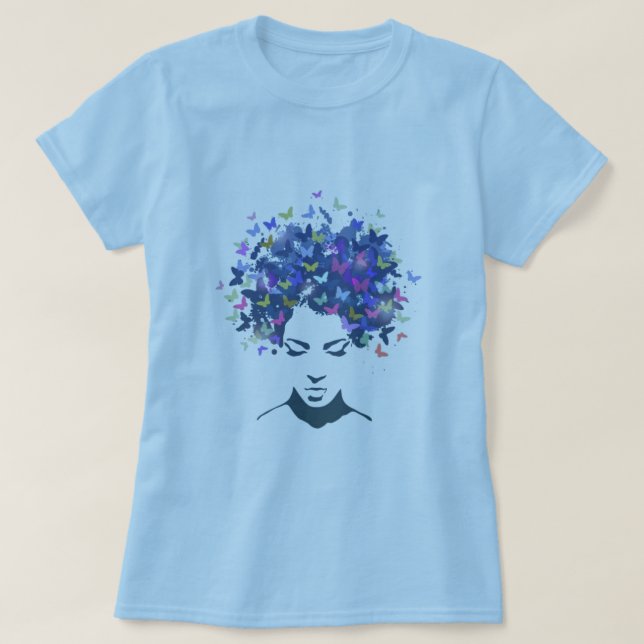Haar des Schmetterlings-T - Shirt (Design vorne)