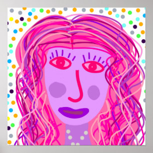 Haar: Ein Abstraktes Portrait Poster