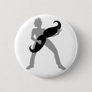 Haar-Gitarre Button