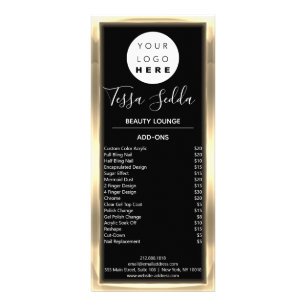 Haar Makeup Nagellack Maniküre Gold Schwarz Werbekarte