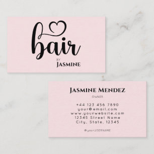 Haar-Rosé Professionelle Chic Visitenkarte