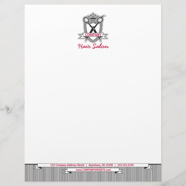 Haar-Salon-beruflicher moderner Briefkopf (Vorderseite)