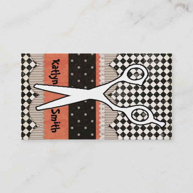 Haar-Scheren, Haar-Stylist, Geschäfts-Karte Terminkarte (Vorderseite)