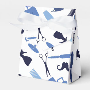 Haar-Stylist bearbeitet Muster Geschenkschachtel