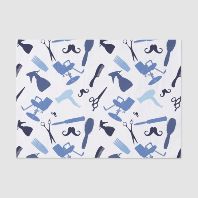 Haar-Stylist bearbeitet Muster Seidenpapier (Vorderseite)