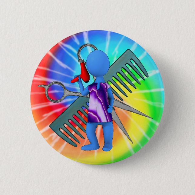 Haar-Stylist Button (Vorderseite)
