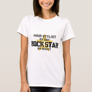 Haar-Stylist-Felsen-Stern bis zum Nacht T-Shirt