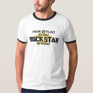 Haar-Stylist-Felsen-Stern bis zum Nacht T-Shirt