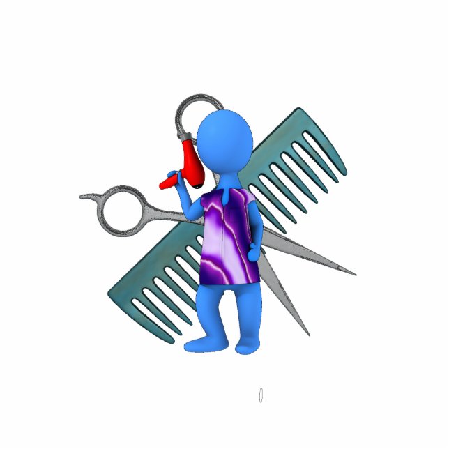 Haar-Stylist-Foto-Skulptur Freistehende Fotoskulptur (Vorne)