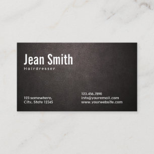 Haar-Stylist-Friseur-elegantes Leder Visitenkarte