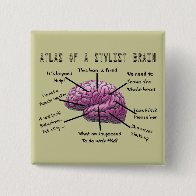 Haar-Stylist-Geschenke "Atlas eines Button (Vorderseite)