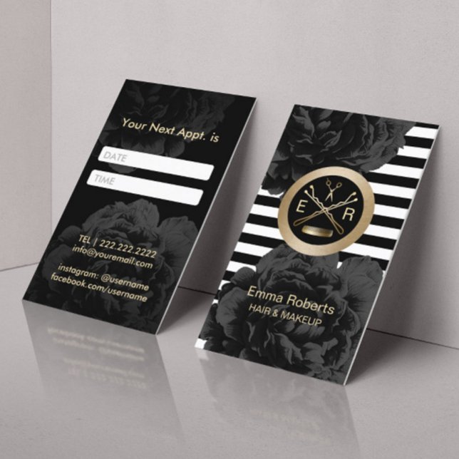 Haar Stylist Gold Scissor & Comb Ernennung Terminkarte (Von Creator hochgeladen)