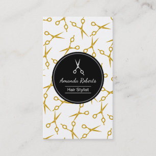 Haar-Stylist-Gold Scissors Haar-Salon-Verabredung Terminkarte