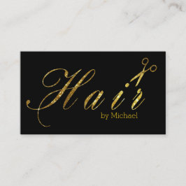 Haar-Stylist-Gold Scissors Skript-Salon #3 Visitenkarte