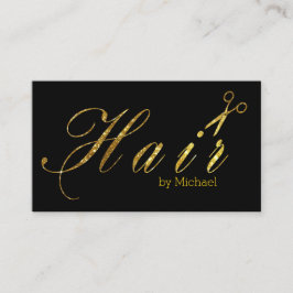 Haar-Stylist-Gold Scissors Skript-Salon #3 Visitenkarte