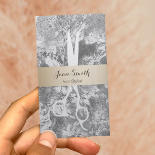 Haar-Stylist-Goldgestreifte Marmorsteinverabredung Terminkarte