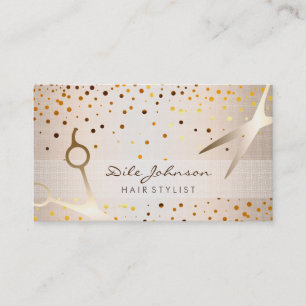 Haar-Stylist-GoldGlitzerconfetti-Saal Visitenkarte