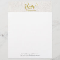 Haar-Stylist-Goldskript-elegantes Leinen