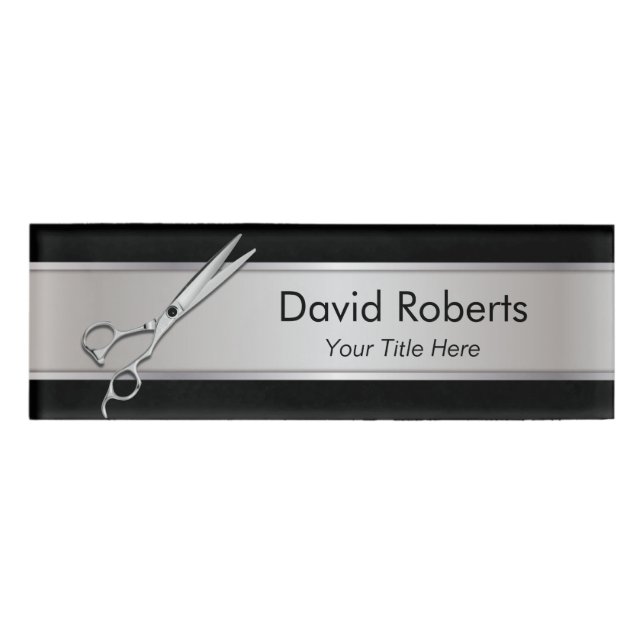 Haar-Stylist-Haar-Salon-Friseur-Geschäft Namenschild (Vorderseite)