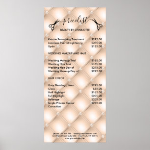 Haar-Stylist-Preisschild Poster