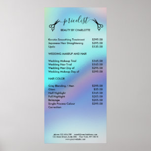 Haar-Stylist-Preisschild Poster
