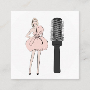 Haar-Stylist Quadratische Visitenkarte