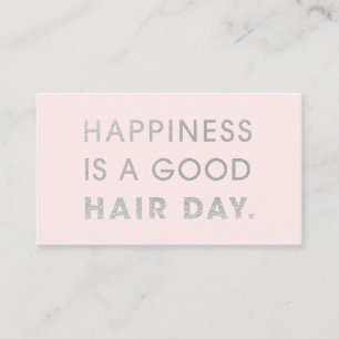 Haar Stylist Quote Chic Modern Foil Typografy Visitenkarte