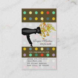 Haar-Stylist-Retro-Vintager Muster-Salon Terminkarte