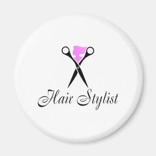 Haar-Stylist (Rosa/Scheren) Magnet